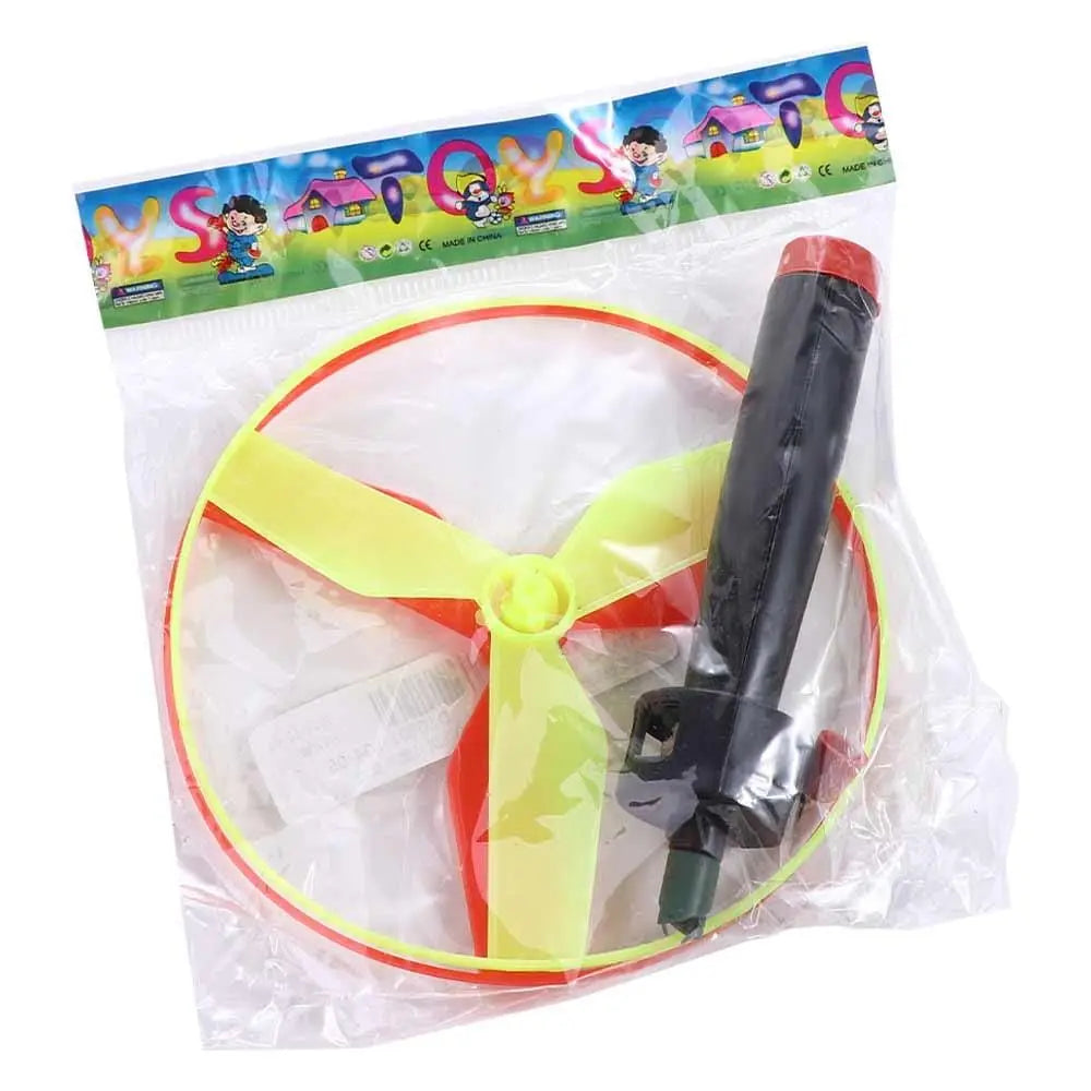 10pc Kids Outdoors Pull String Flying Disc Propeller Helicopter Toys Fun Game Sports Flying Spin Top Toys Children's Prizes