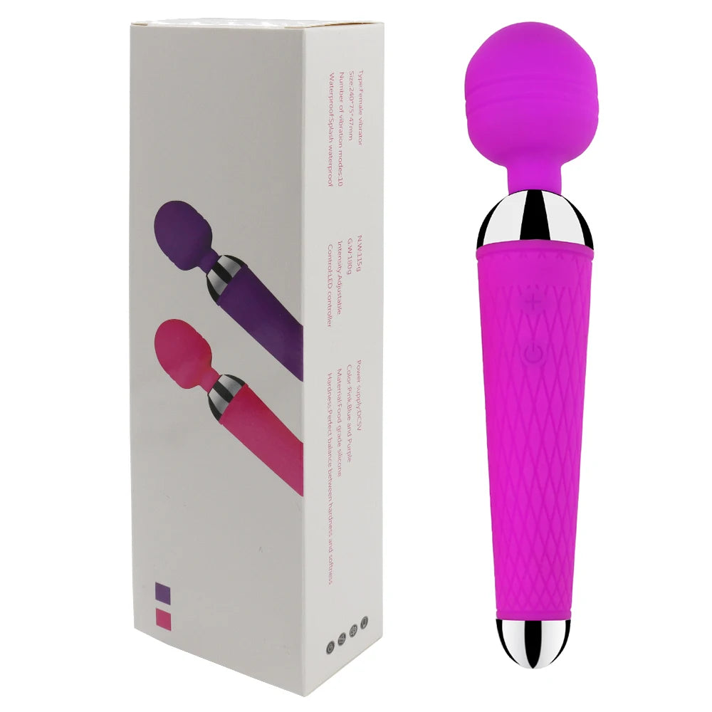 Powerful AV Vibrators for Women USB Recharge Magic Wand Massager Clitoris Stimulator Wellness Erotic Sex Toy Masturbator Product