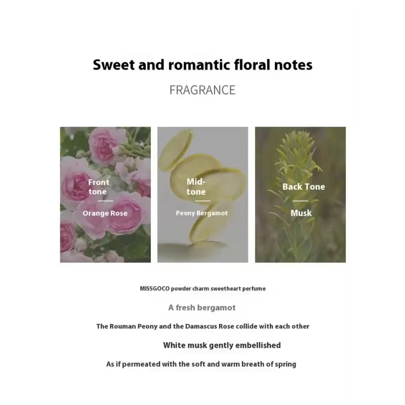 Miss Flower Blooming Season Perfume, Women's Floral Musk & Jasmine Spray, Long Lasting Fruity Fragrance, Seductive Romance Gift