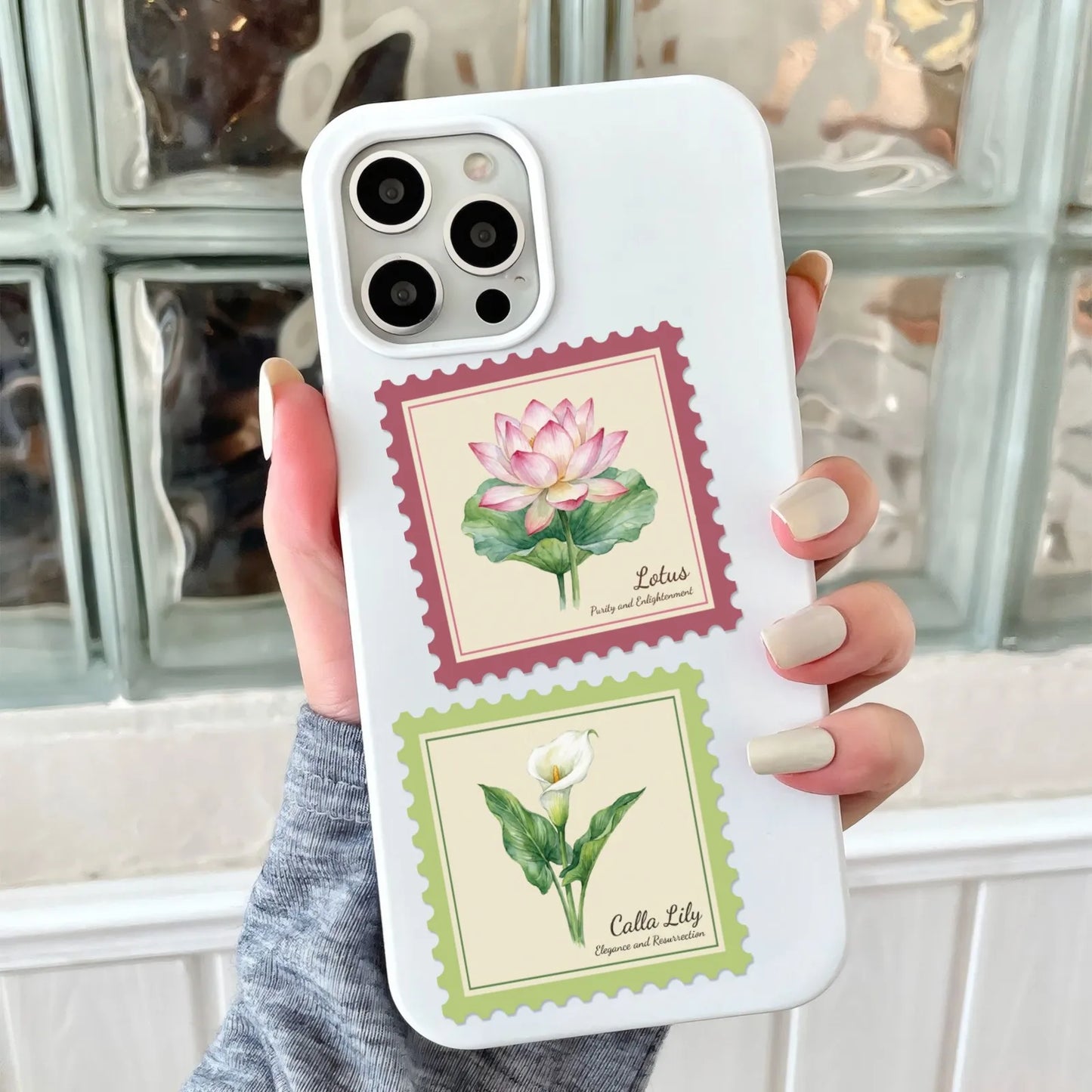 10/30/50PCS Stamp Style Literary Flowers Stickers Book DIY Skateboard Toys Guitar Luggage Suitcase Decoration Graffiti Sticker