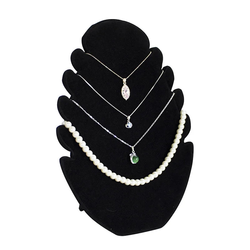 High-grade Velvet Necklace Display Stand Jewelry Showing Board Pendant Organizer for Jewellry Store Display Stand