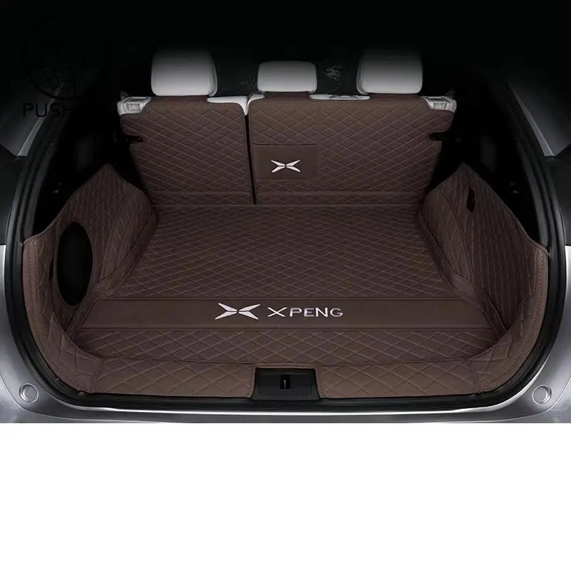 For Xpeng G6 2026 2025 2024 Car Boot Mat Rear Trunk Liner Cargo Protection Leather Trunk Mat Interior Modification Accessories
