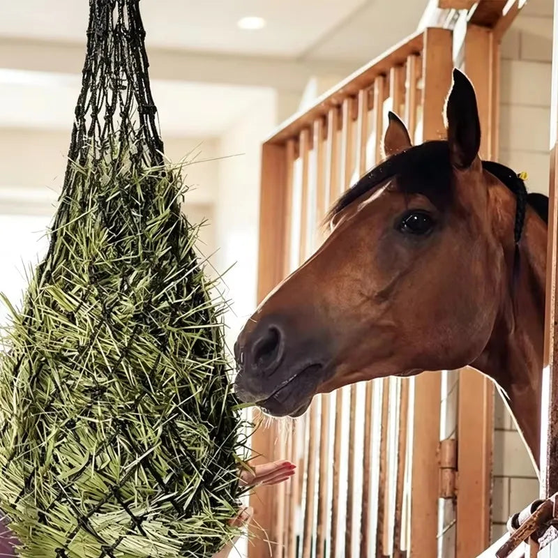 Durable Slow Feed Hay Net Large Capacity 36 inch Horse Hay Bag Hanging Hay Feeder Bag for Horses Goat Sheep 1Pc