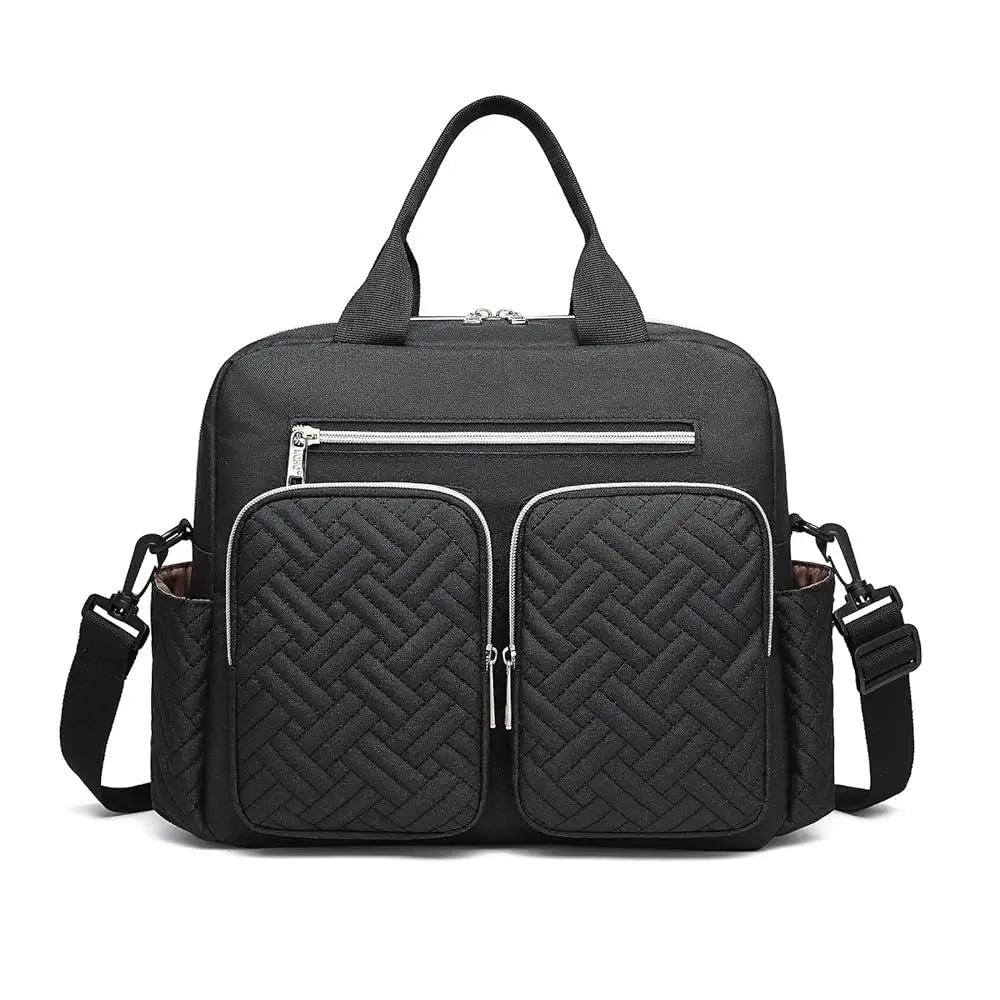 KONO Baby Diaper Bag, stylish and versatile for moms and dads, travel bag with insulated pockets for bottles and snacks