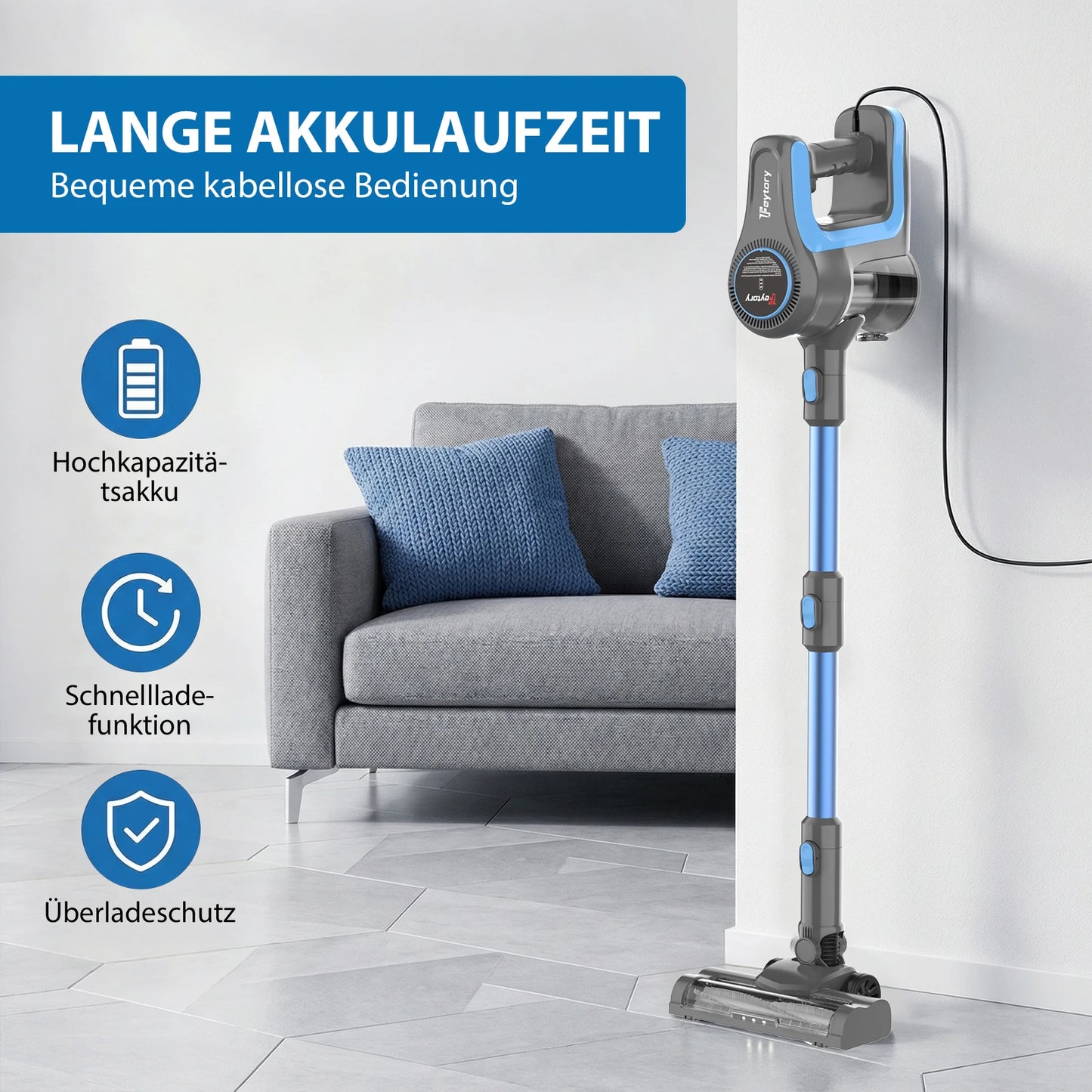 Battery vacuum cleaner Cordless Rechargeable battery vacuum cleaner vacuum cleaner-Wireless Rod vacuum cleaner Electric vacuum cleaner broom with charging station