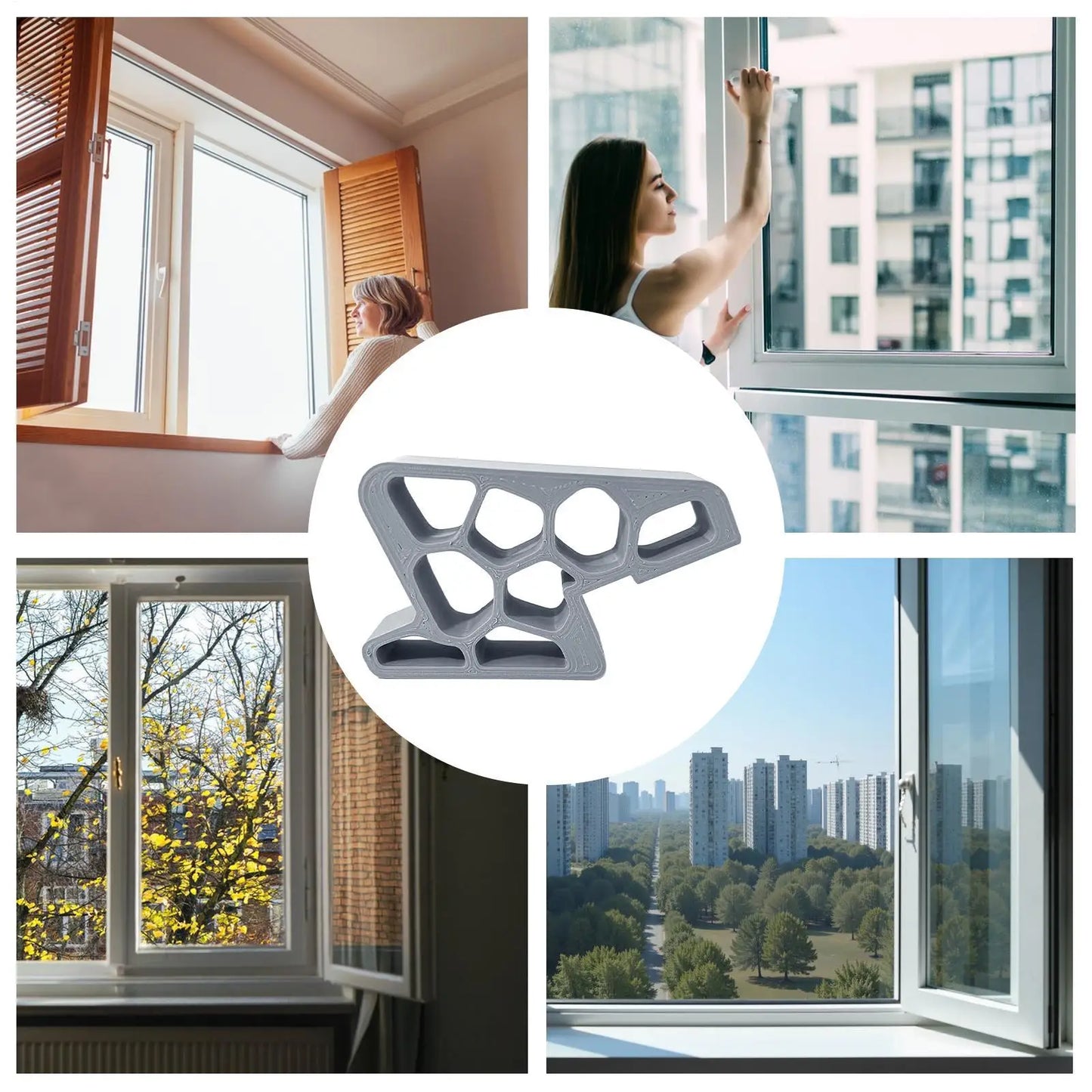 Window Stoppers Bedroom Door Locks Scratch Resistant Window Stopper Block for Garage Bedroom Patio Balcony Hotel Apartment