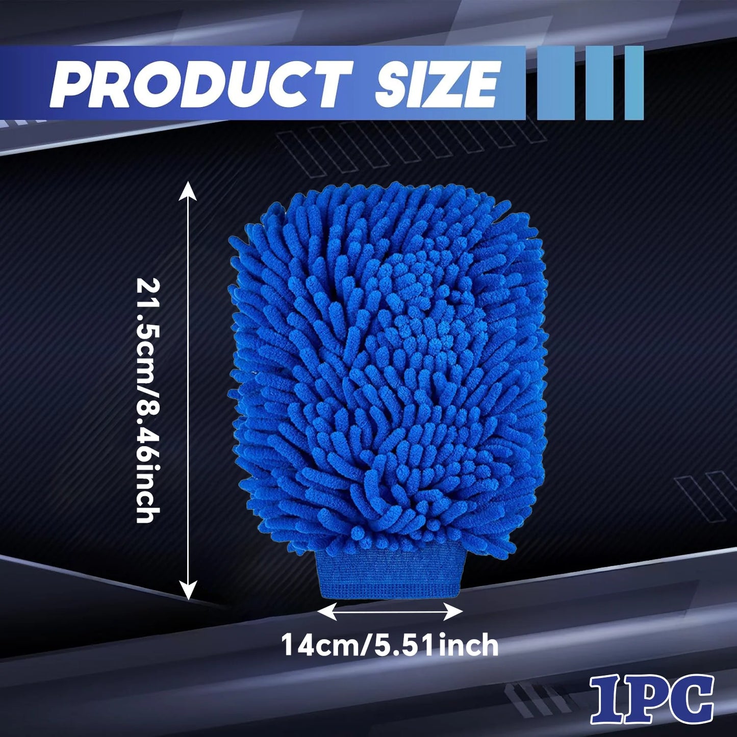Microfiber Car Wash Cloth Gloves Automotive Double-sided Cleaning Drying Towels Thicken Chenille Vehicle Window Glass Supplies