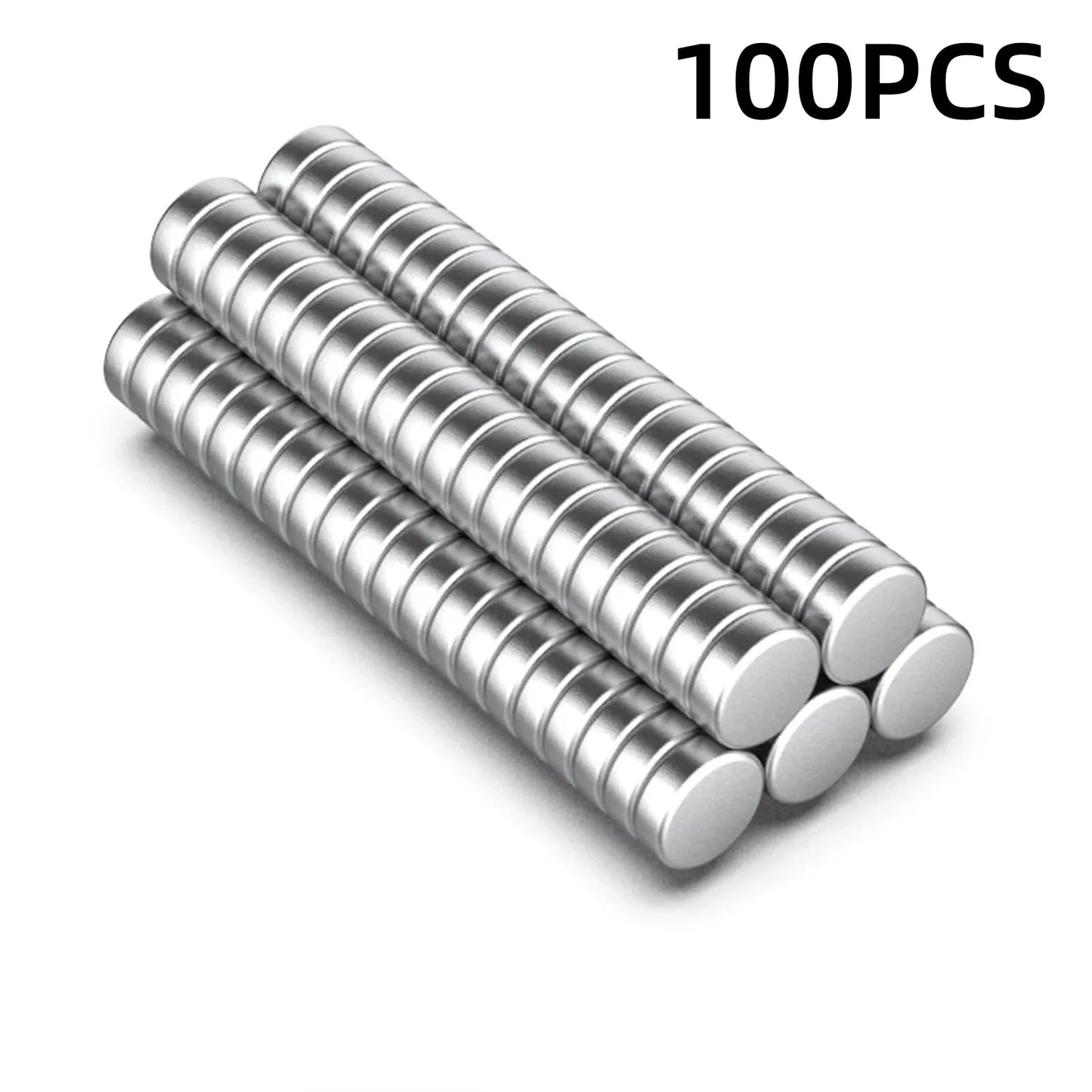 100 Piece 6x2mm Strong Round Magnets for Fridge, DIY, Building, Scientific, Craft, Education