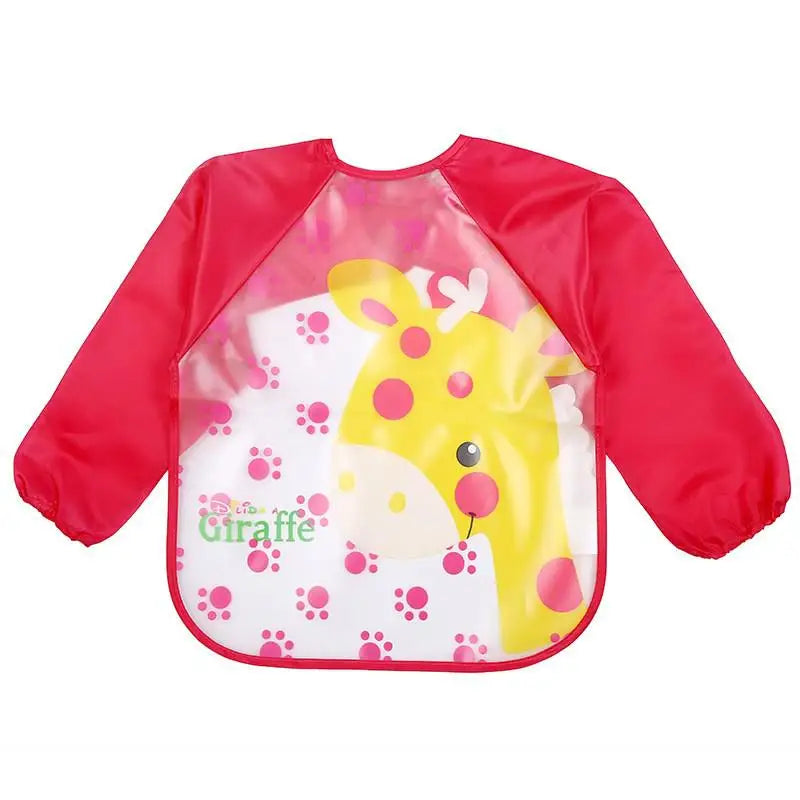 Baby Girls Apron Bibs Toddler Long Sleeve Scarf Waterproof Art Smock Feeding Bib Infant Boys Girls Kids Burp Cloth Bandana