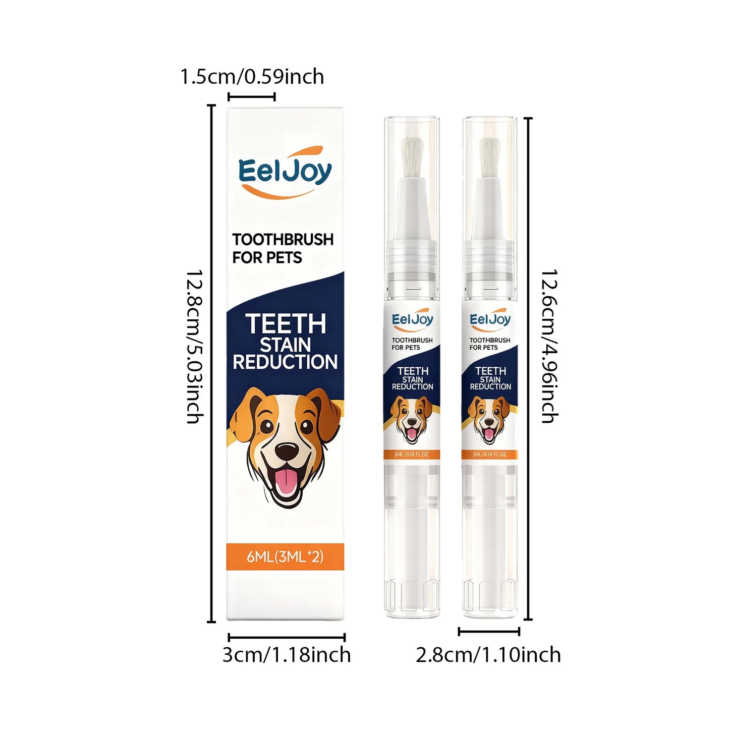 Pet Teeth Cleaning Pen Plant‑Based Mild Reduce Tartar Stain Fresh Breath Portable Oral Care for Dogs Cats Daily Dental Cleaner