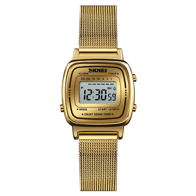 SKMEI 1901 Luxury Women Watches Small Dial Digital Chrono Calendar Watch Waterproof Ladies Wristwatch Clock Montre femme 1620