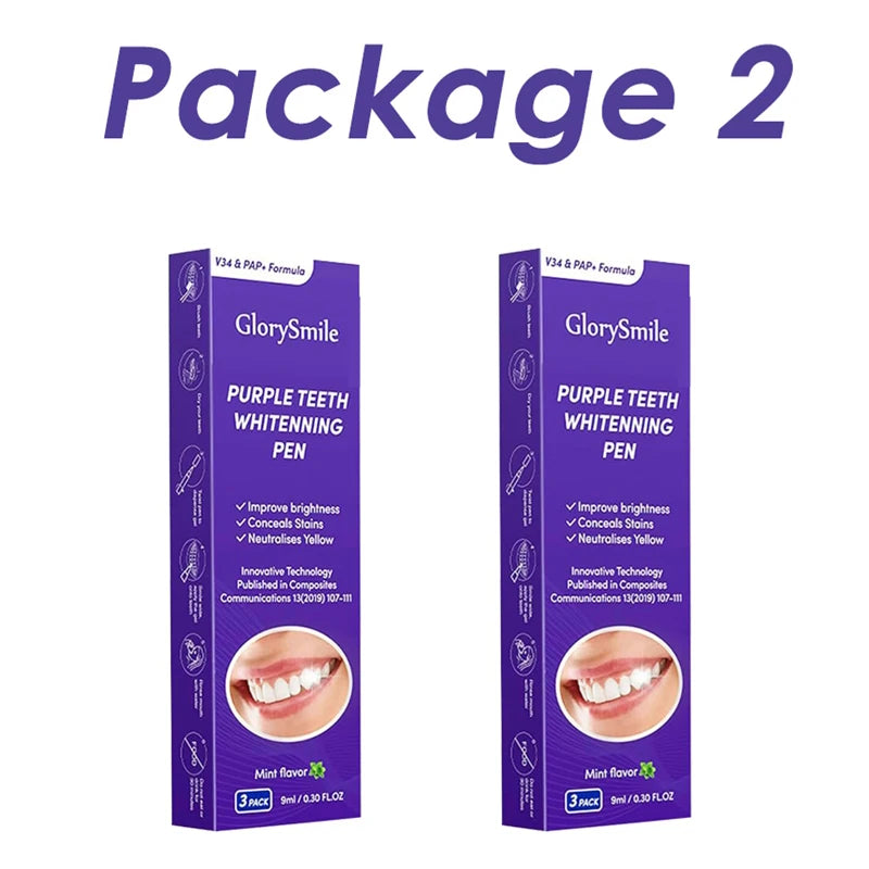 Magical Purple Teeth Whitening Pen Freshing Breath Oral Deep Cleaning Stain Removal Dentifrice Teeth Cleaning Essence Oral Care