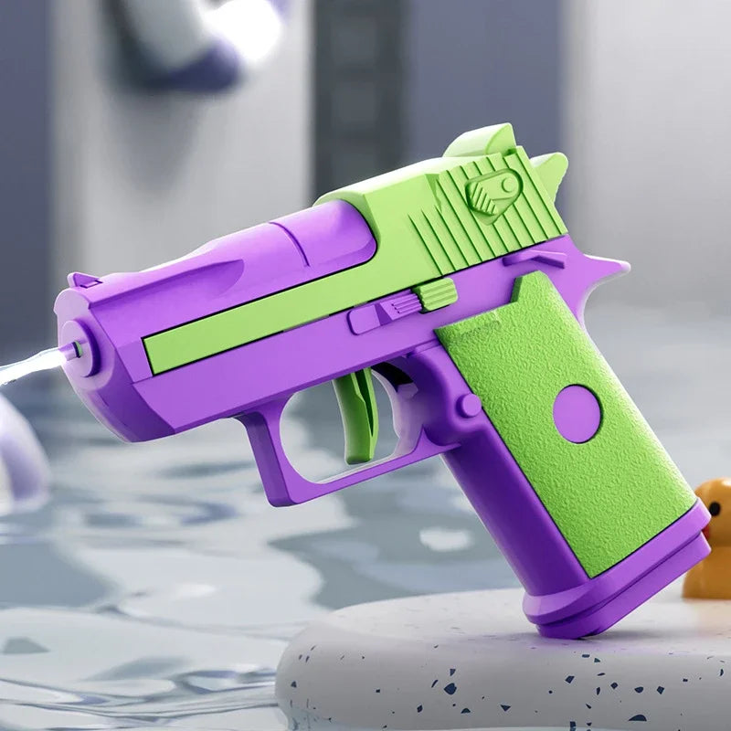 Mechanical Continuous Firing Water Gun Toys for Kids Summer Outdoor Beach Pool Toy High-pressure Mini Pistol Water Guns for Baby