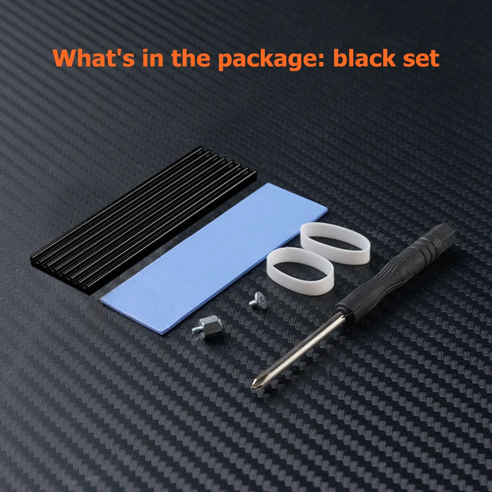 1set M.2 SSD Heat Sink NVME NGFF M.2 2280 Solid State Hard Disk Aluminum Heatsink Cooler Radiator Thermal Cooling Pad for PS5 PC