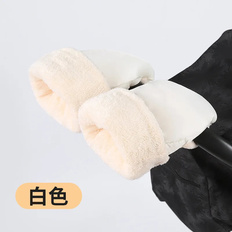Stroller Gloves 1 Pair Winter Windproof Warm Simple Style Universal Prams Gloves Waterproof Baby Stroller Accessories