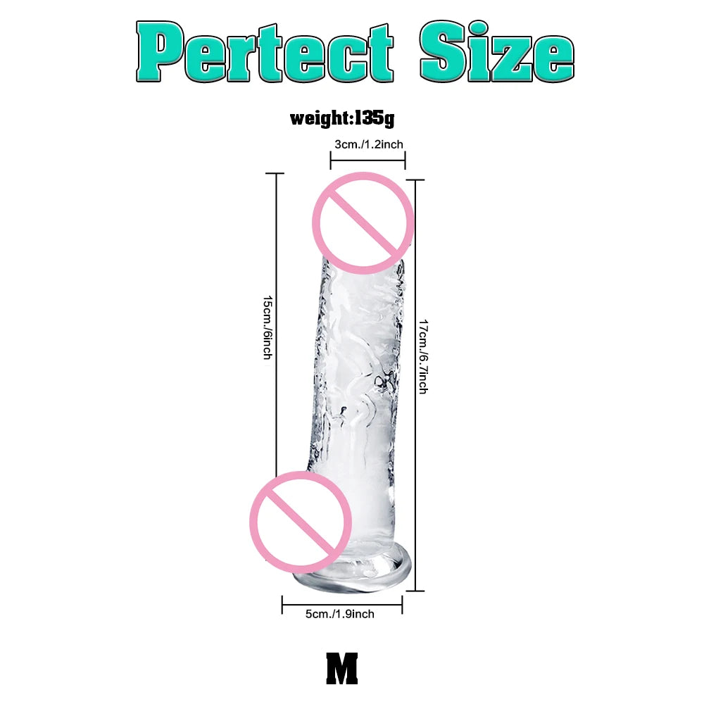 4 Size Transport Silicone Dildo Fake Dick for Women Artificial Penis with Suction Cup Female Masturbation Adult Sex Toy for 18+