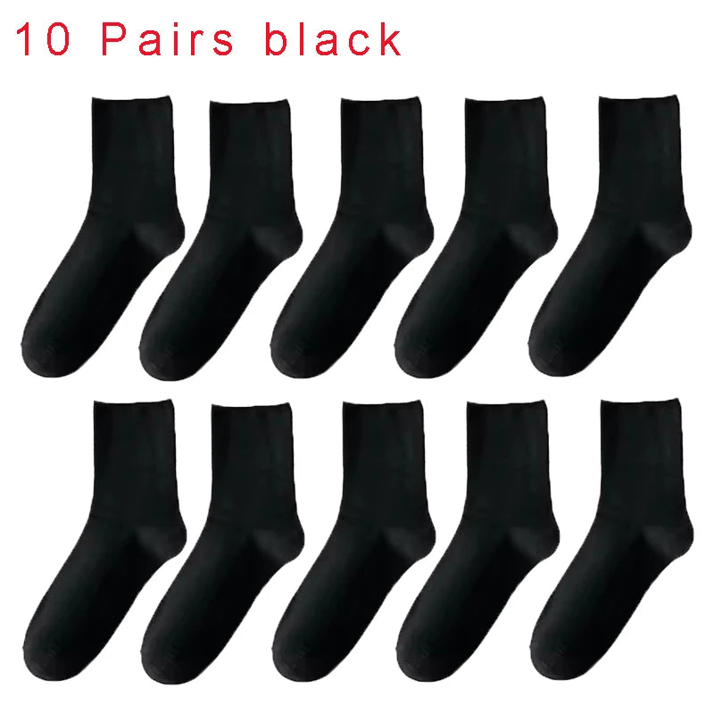 10PCS=5Pairs Loose Mouth Socks Diabetic Prevent Varicose Veins Cotton Comfortable Older Hypertensive Patients Fat Man Socks Gift