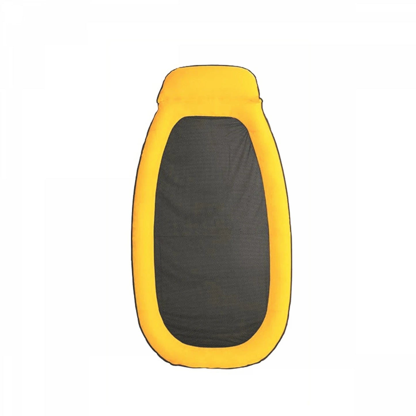 Inflatable adult floating mat 178x94cm integrated headrest breathable mesh durable PVC max load 110kg safety valve pool beach lake easy to inflate foldable summer