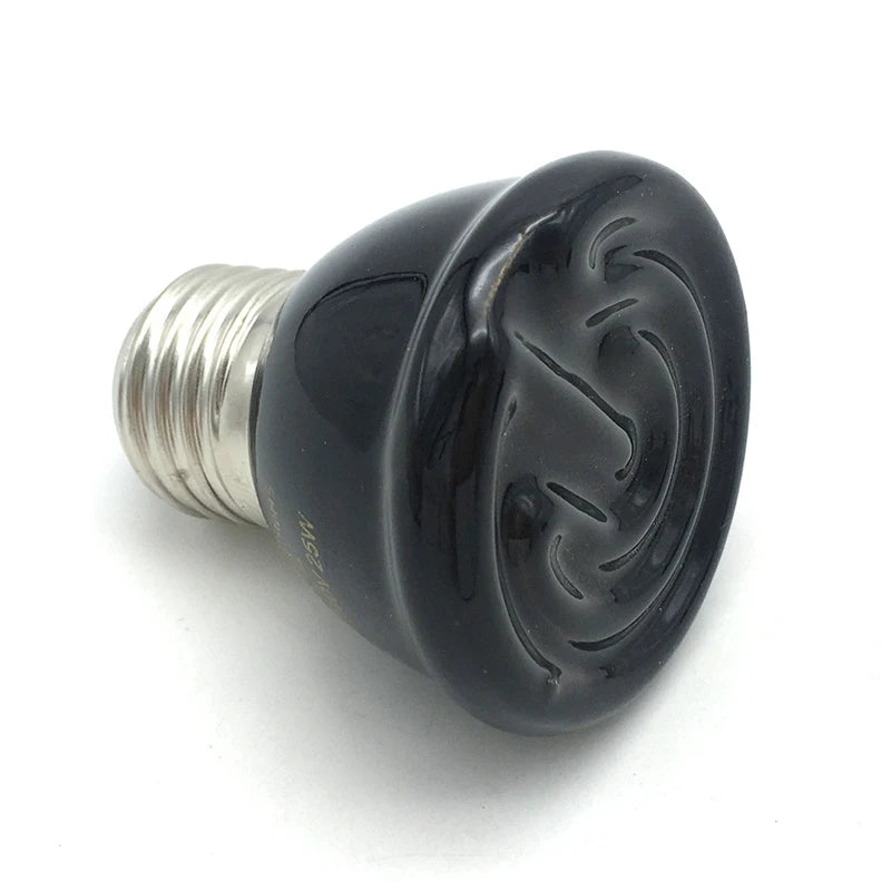 1PC Ceramic Emitter Heat Light Mini Black Pet Heating Lamp Bulb 25/50/75W Brooder Chickens Reptile Lamp