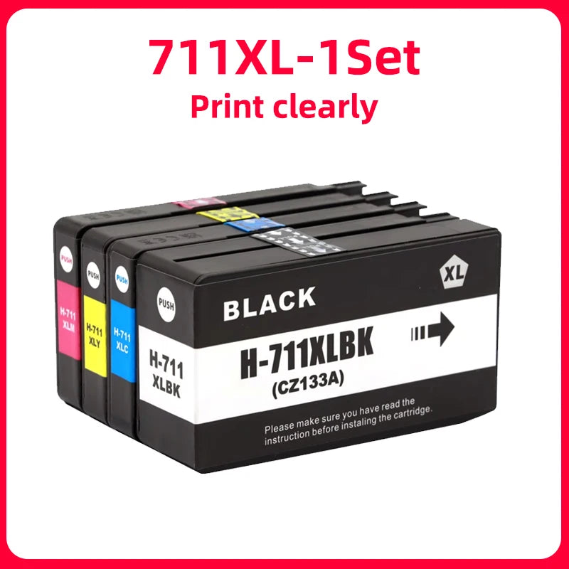 Compatible Ink Cartridge For HP 711 711XL For HP711 Replacement Ink Cartridge For HP DesignJet T520 T120 T530 T130Inkjet Printer