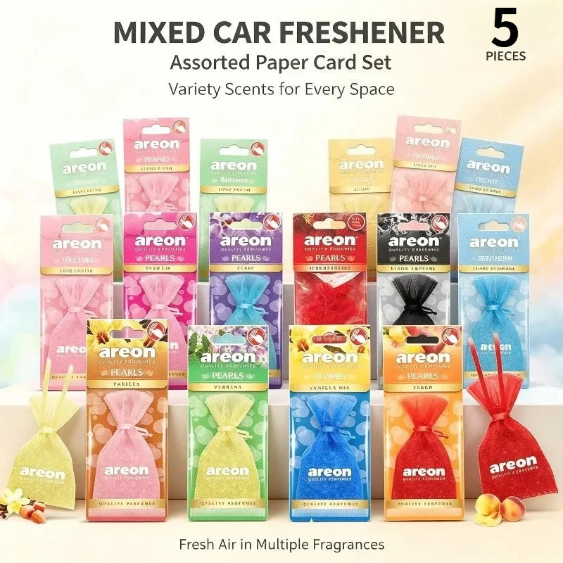 Areon Pearls Mesh Pouch Air Freshener Mixed Scent Bead‑Filled Hanging Fragrance Sachet 10‑40 Pcs