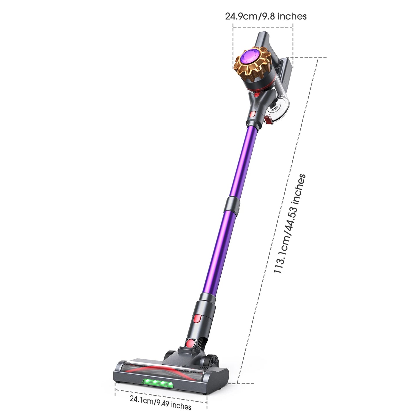 Lubluelu P7 300W/35KPA Cordless Vacuum Cleaner, 30Mins Self-Standing Vacuum Cleaners for Home, Anti-Tangle Stick Vacuum