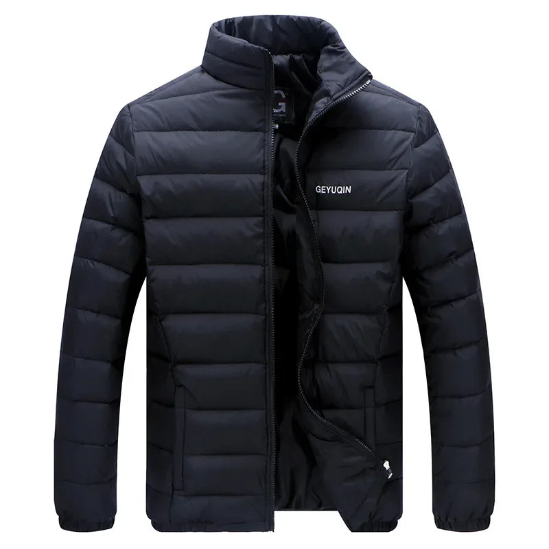 Quality Stand Collar Winter Duck Down Coats Men Warm Light Down Jackets Male Father's Down Coat Fashion Puffer Jackest JK-826