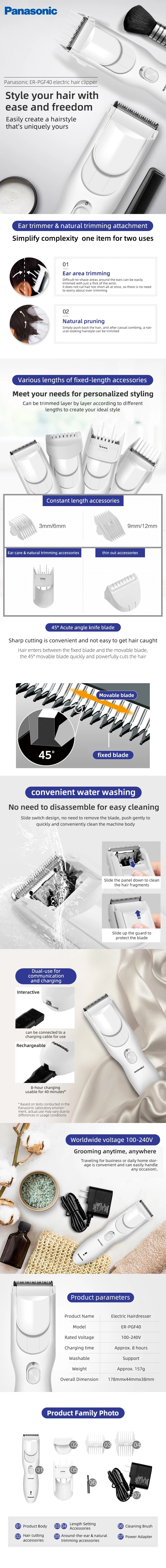 Panasonic Electrical Rotary Shaver for Men 3D Floating Blade Washable,Rechargeable/AC Rechargeable Shaving Beard Machine