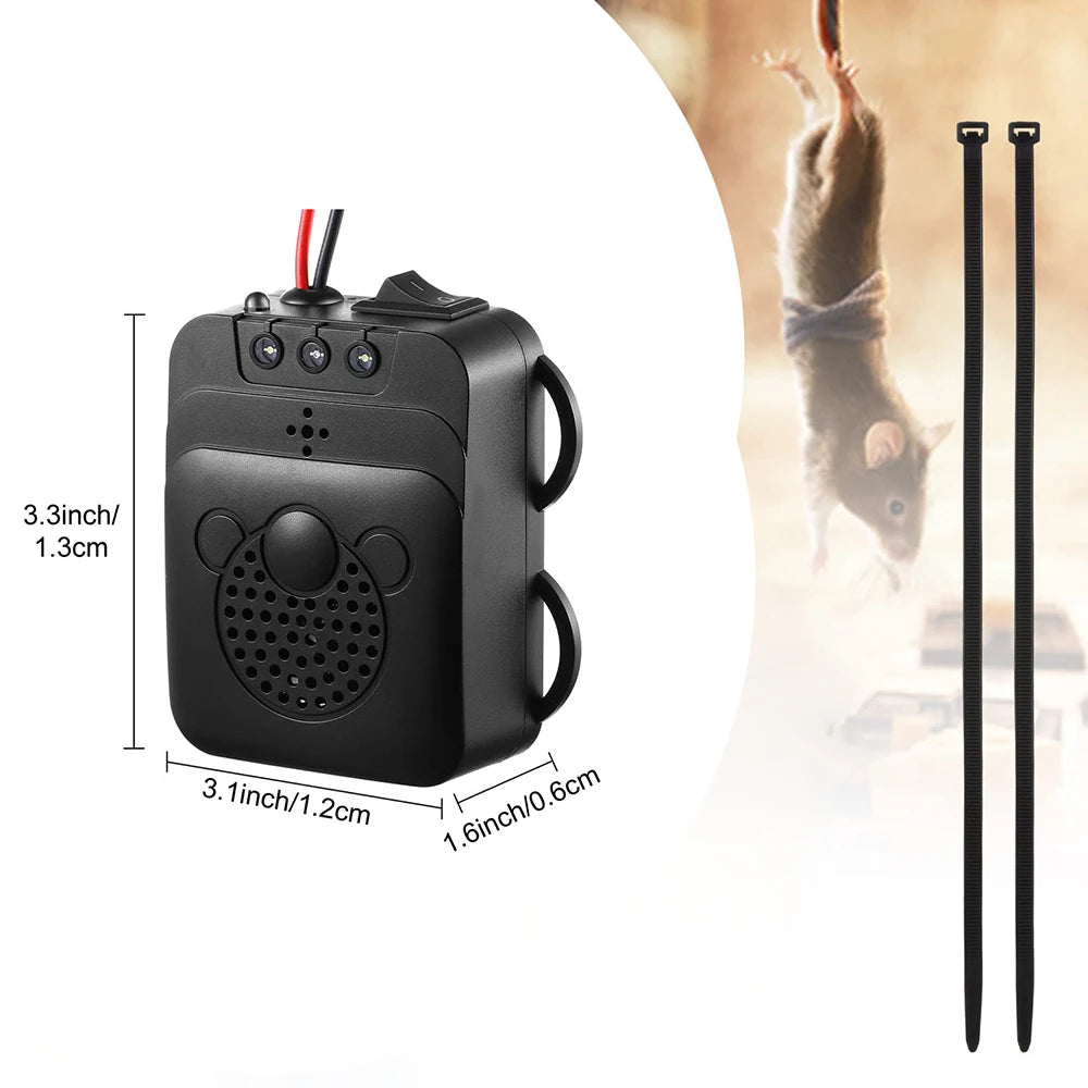 Leekooluu Mouse Repellent Ultrasonic 12v Anti-Rat Mouse Repeller For Cars Non-Toxic Keep Rodent Marten Animal Away Car Accessory