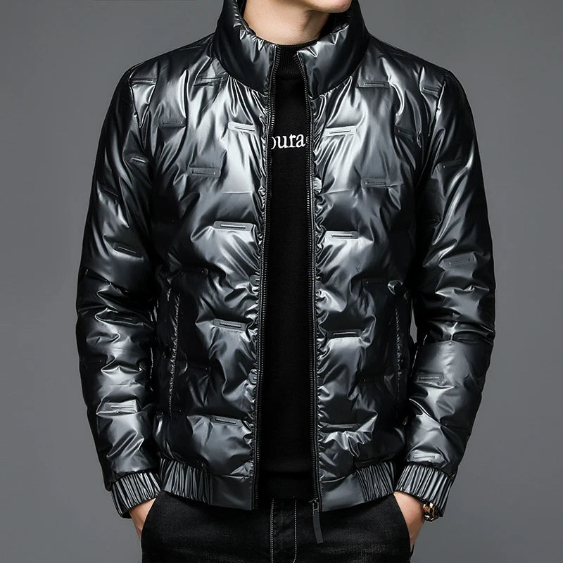 80% White Duck Down Coat 2024 Trendy Fashion Winter Stand Collar Warm Sport Jacket Men's Thermal Thick Outwear