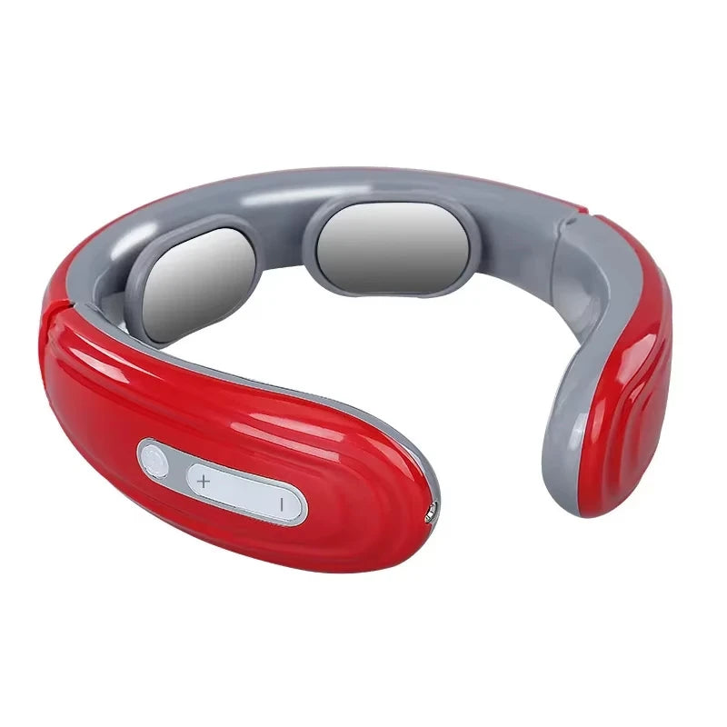 Ems Electric Neck Massager 6-Mode 9-Speed Massager Muscle Relaxation Battery Neck Massager Tool Relax Cervical Neck Protector