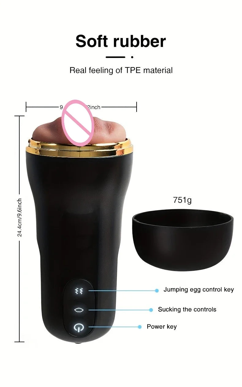 Mens Automatic Masturbation Cup 3D Realistic Vaginal Penis Pump Trainer Pocket Pussy Blowjob Dicks Stimulator Adult Men Sex Toys