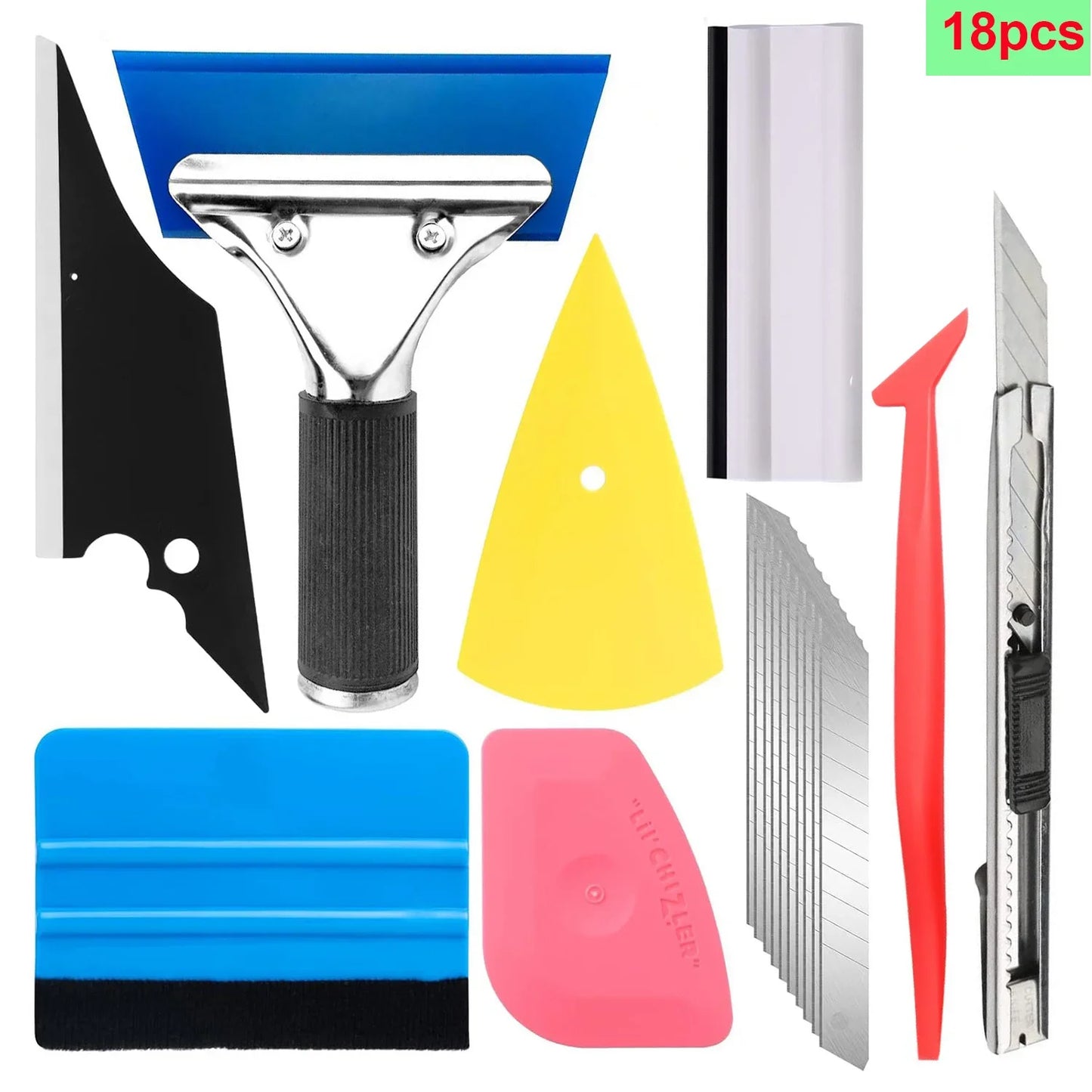 18/45/65pcs Window Tint Kit for Cars Vehicle Glass Protective Film Wrapping Set Vinyl Wrap Tools Window Tint Tools Car Film Kit