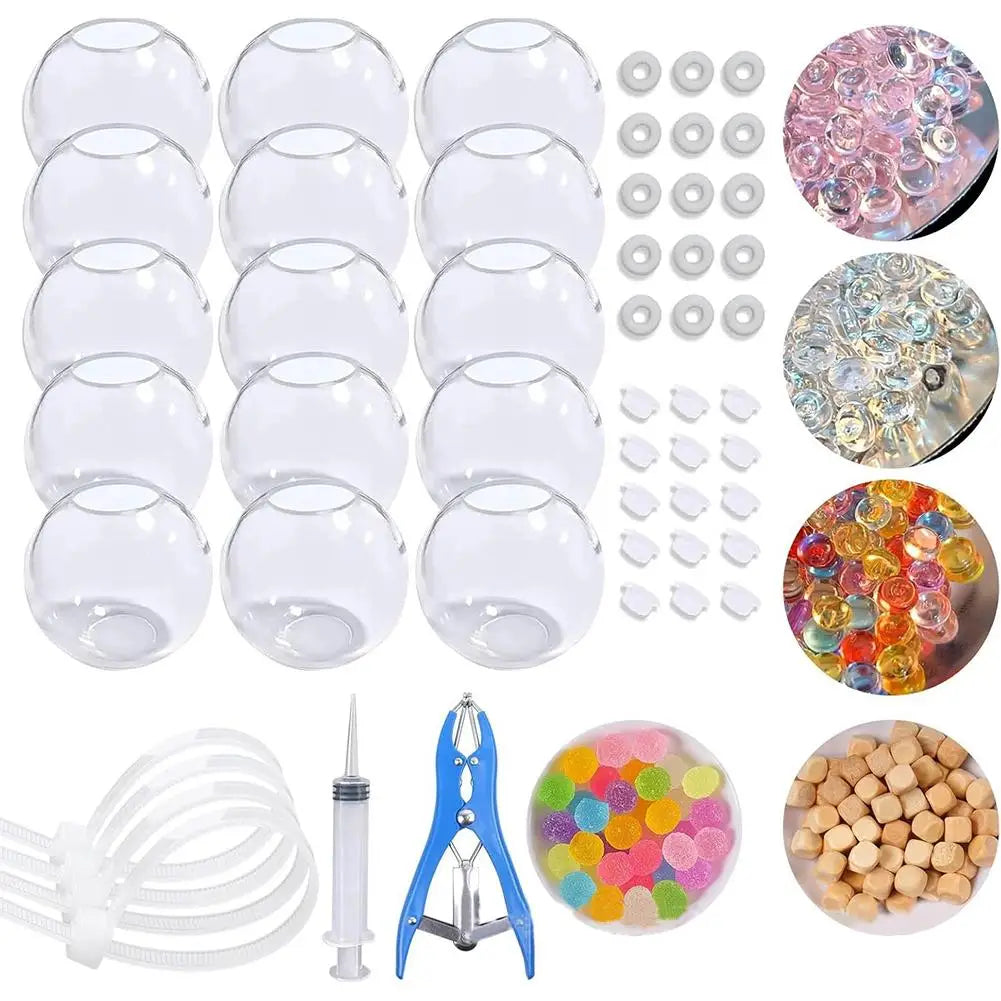 DIY Clear Stress Balls Making Kit Sensory Balls DIY Craft Set with Tool for Adults Office Anxiety Handmade Fidget Toys