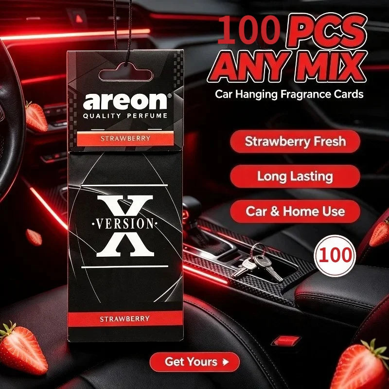 Version X Hanging Car Fragrance Paper Scent Cards 6 Mixed Scents For Car Home And Outdoor Scene Decoration