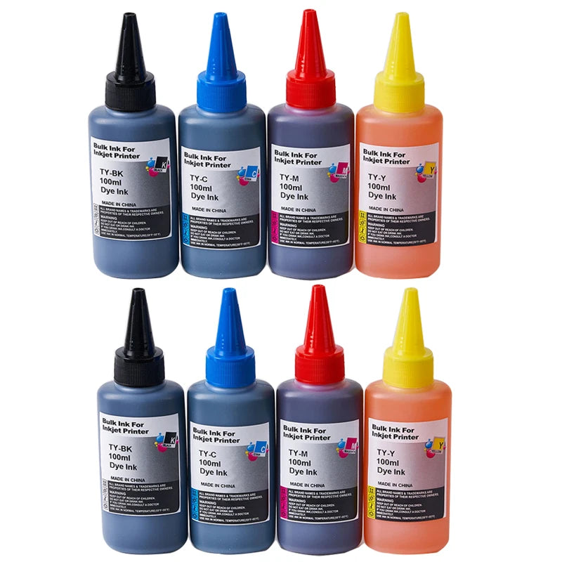 100ML Refill Ink Kit For HP 21 22 301 302 304 121 122 123 650 652 300 140 141 63 65 343 338 Printer Ink Cartridge
