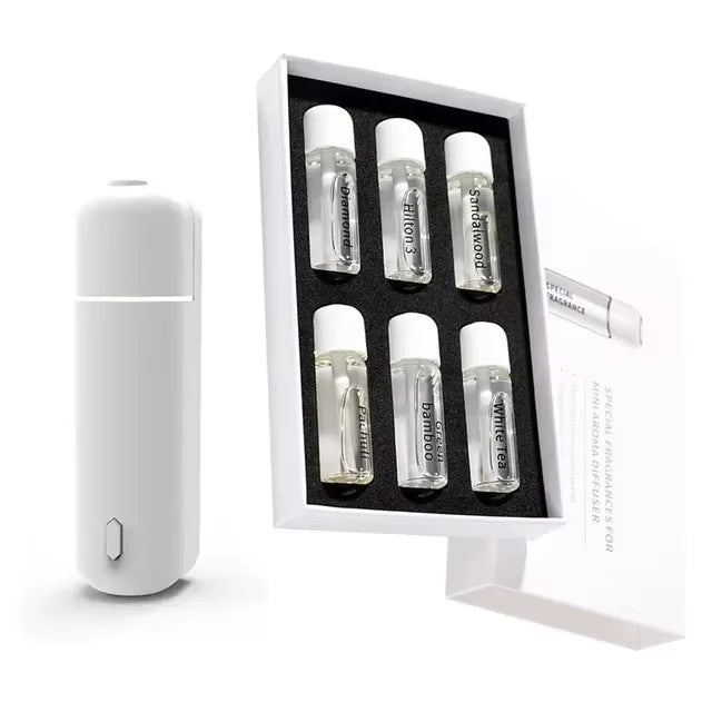 Smart Car Aroma Diffuser Auto Start Stop with Engine Fast Deodorizer Long Lasting Fragrance 6 Bottles Essential Oils Gift