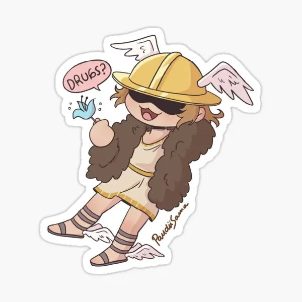 Unhinged Hermes 5PCS Stickers for Laptop Decorations Car Cute Kid Cartoon Background Funny Window Art Luggage Wall Decor
