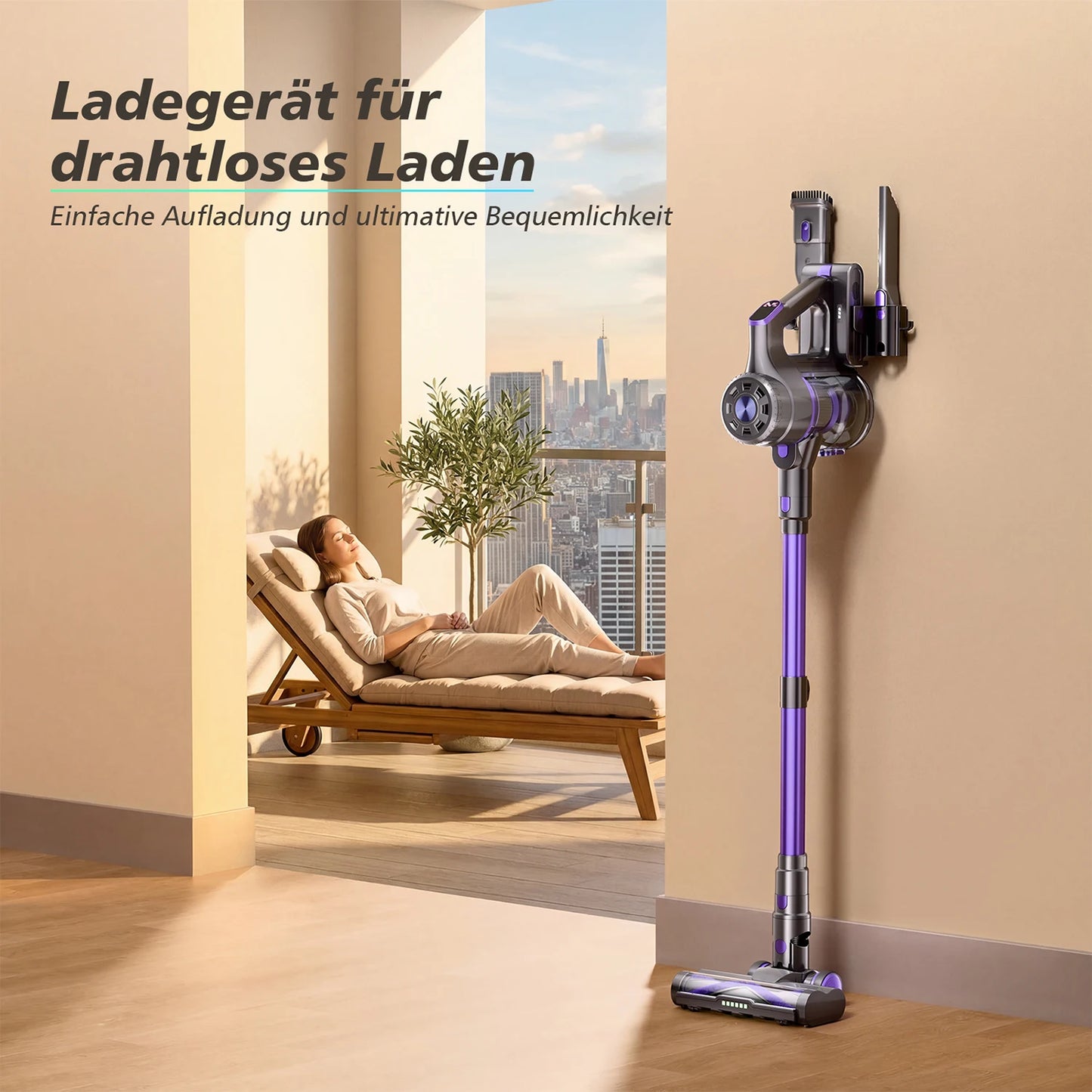 550W Cordless Vacuum Cleaner Brushless Motor System Interactive LED Digital Display Anti-Tangling Hair Cleaning System Powerful Suction Handheld Floor Cleaner For Home Carpet Hard Floor Pet Hair