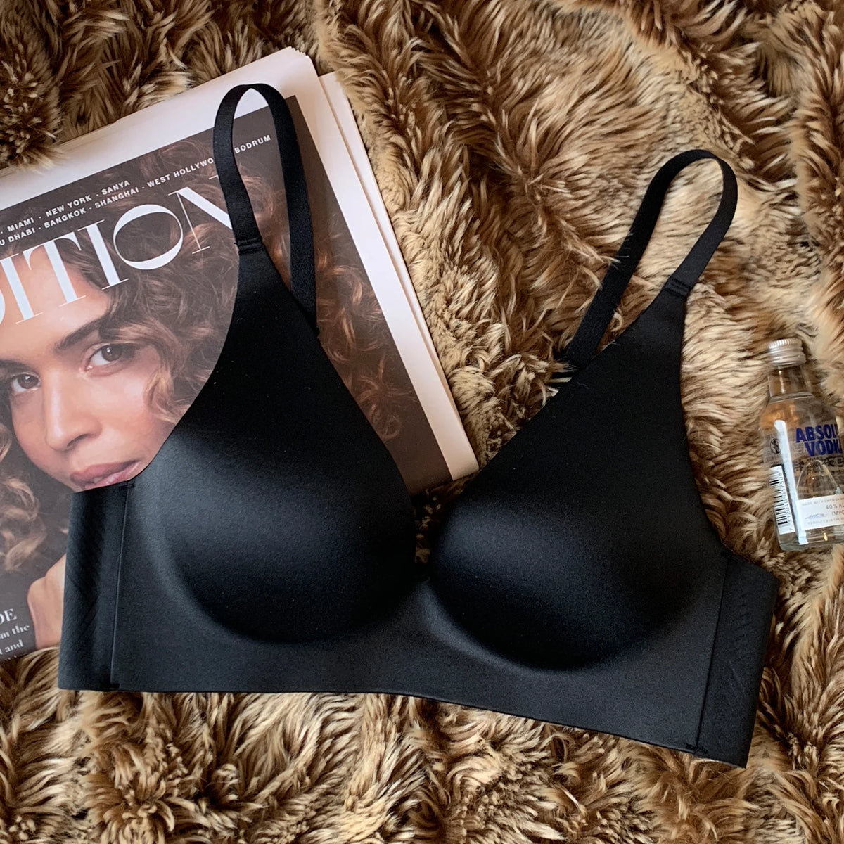 Satin Bralette Slip for Small Bust Women Seamless One Piece Wireless Support Anti Sagging Comfort Everyday S-XL MOYISU Sexy AB