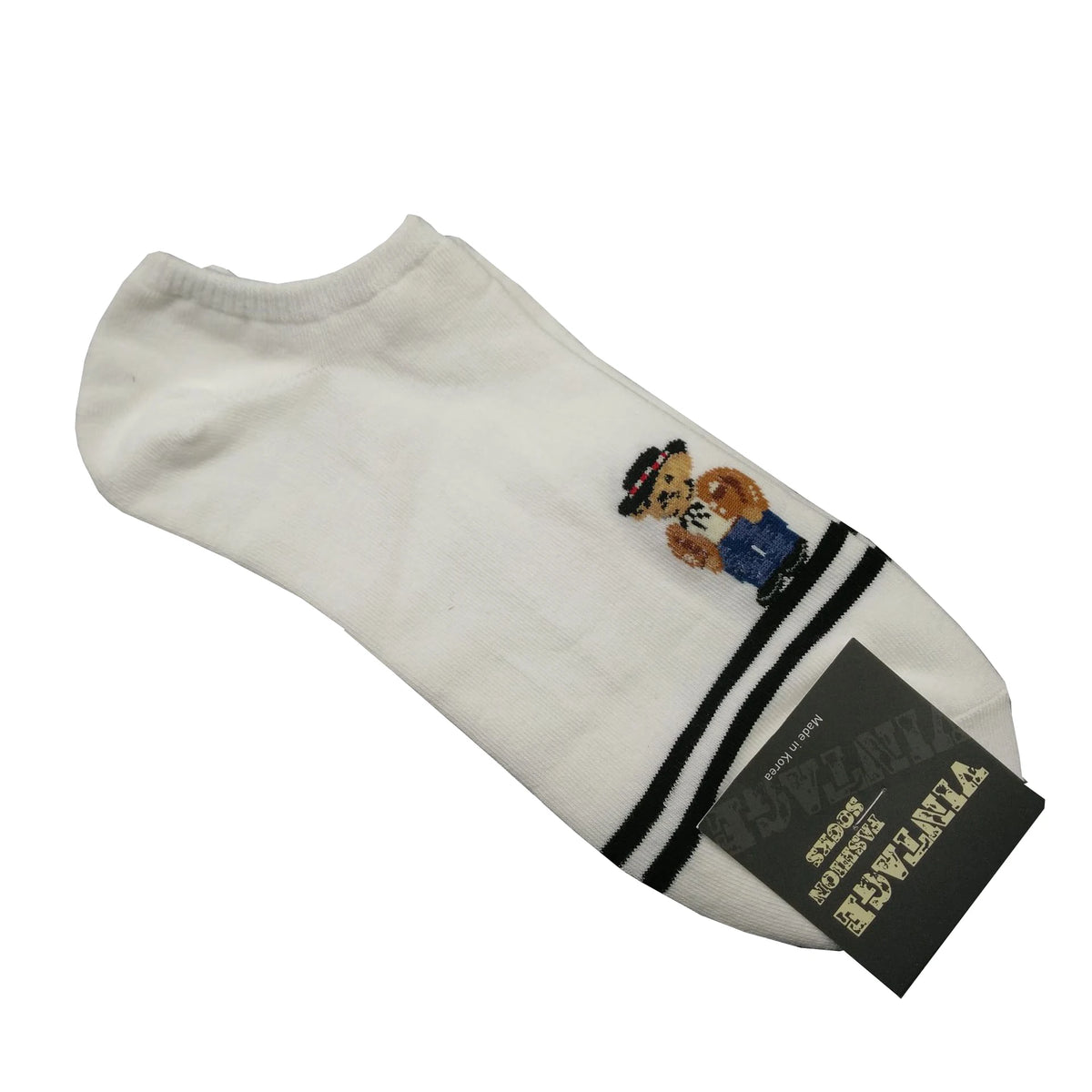 Good Quality Cartoon Gentleman Bear Men's Socks Cotton Harajuku Style Sport Boys Skateboard Novelty Breathable Christmas Gifts