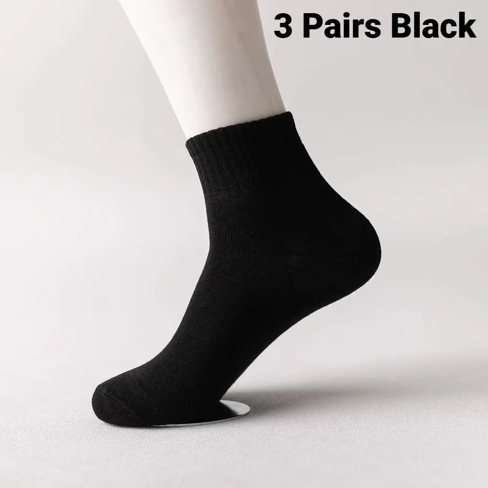 CHUANGERM 10‑Pack Men Black Business Socks Soft Breathable Comfort Formal Dress Socks For Daily Office Work Socks