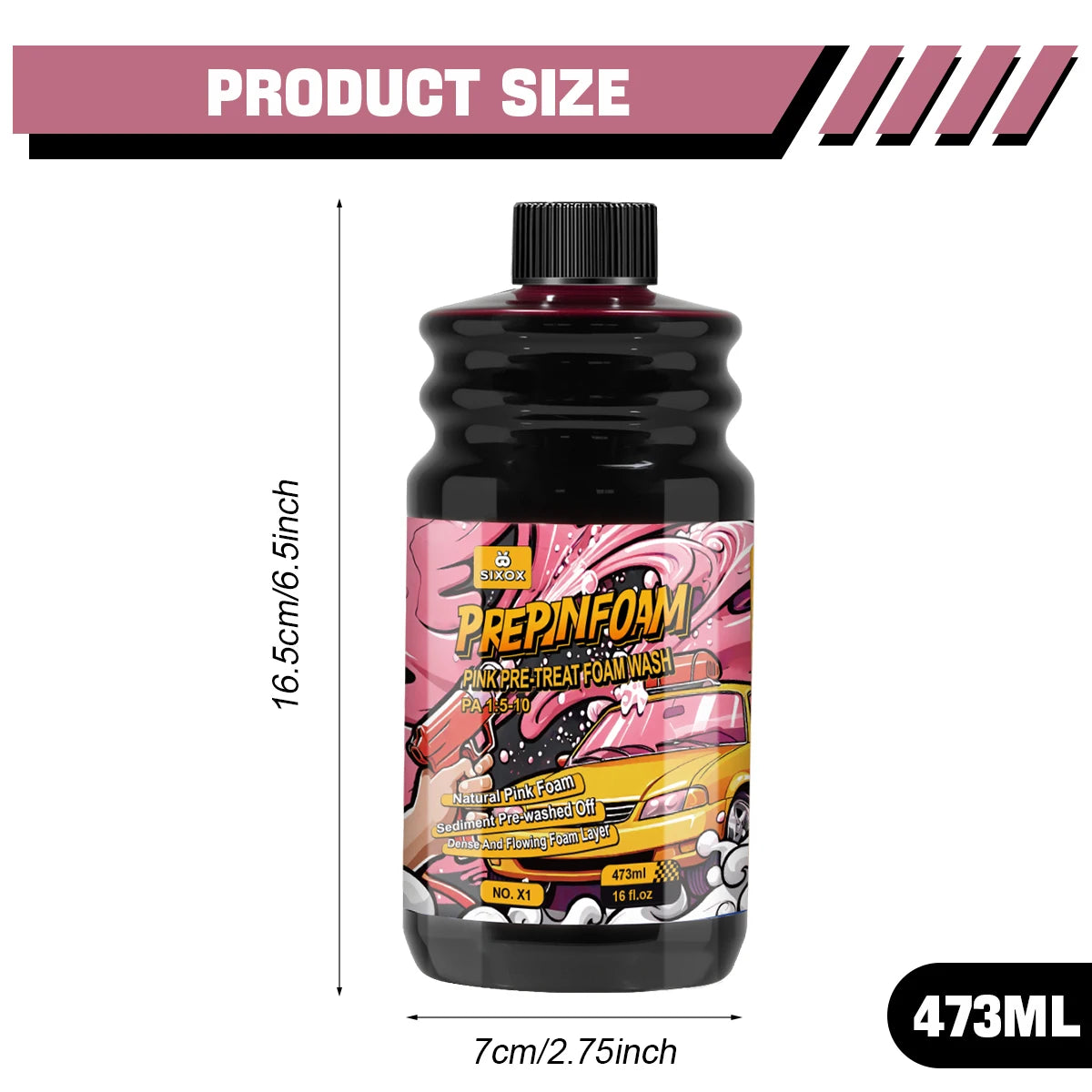 Pink Magic Foam Car Wash Shampoo Car High Concentration Sediment Pre-washed Off Wash Car Wash Soap Super Foam Cleaner X1 