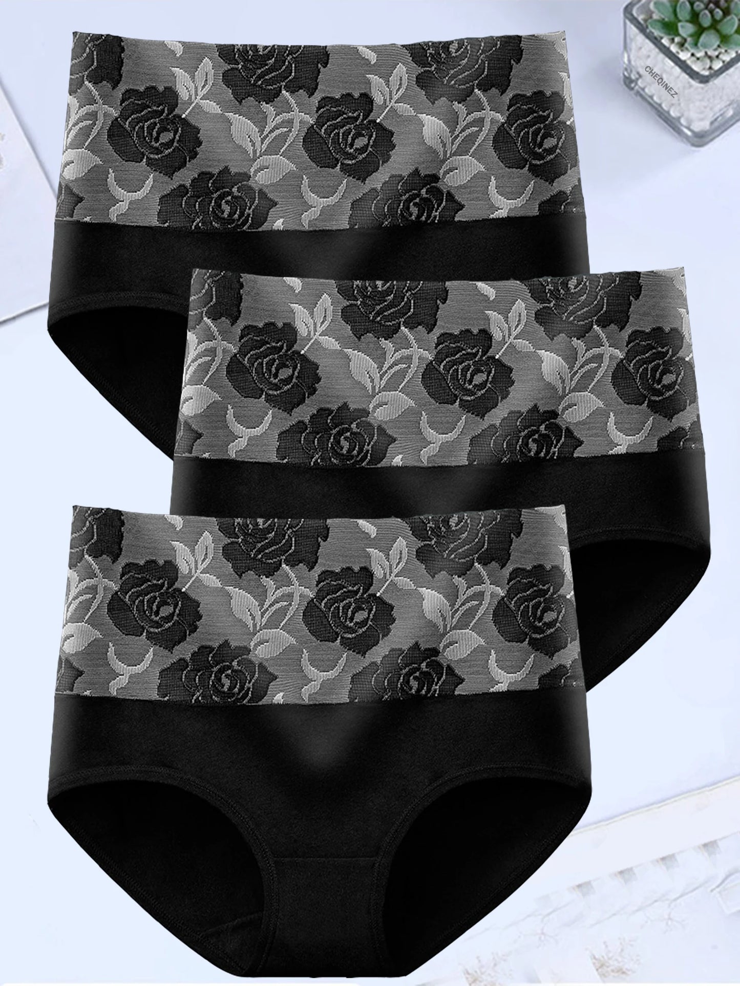 3Pcs/Lot Women's Underwear Plus Size Cotton Panties High Waist Briefs Sexy Lingerie Female Pantys M-5XL Seamless Underpant Girls
