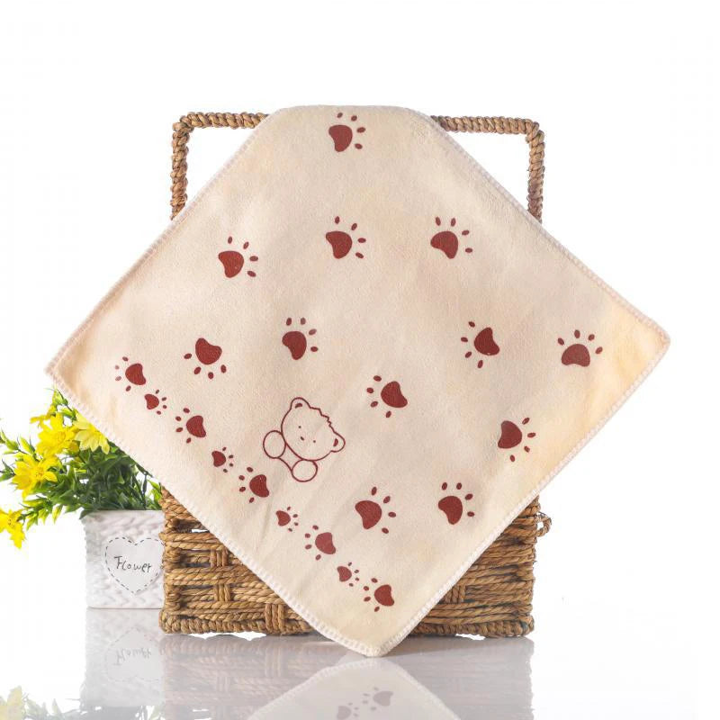 3 Pcs/Lot Baby Towel Cute Superfine Fiber Kid Bath Towels Washcloth Square Towel Children Kitchen Bathroom Wipe Wash Cloth Gift