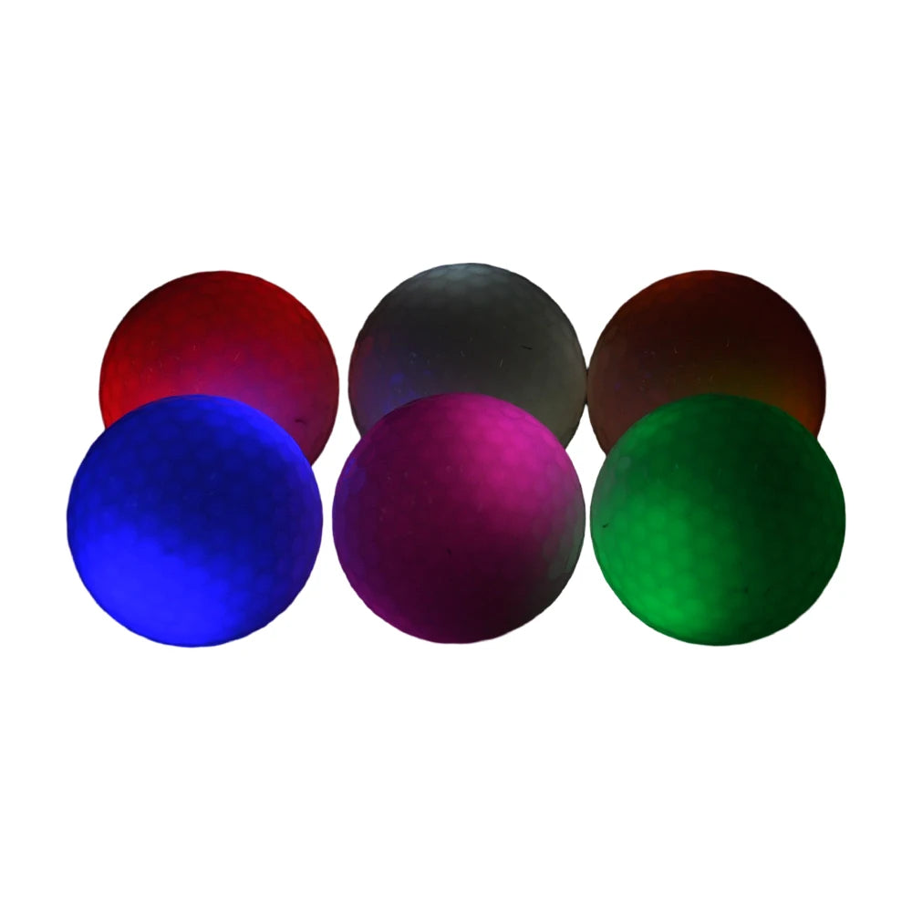 Durable Luminous Golf LED 3-layer Practice Ball Glitter Long Lasting Bright Golf Balls Glow In The Dark For Night Practice 골프