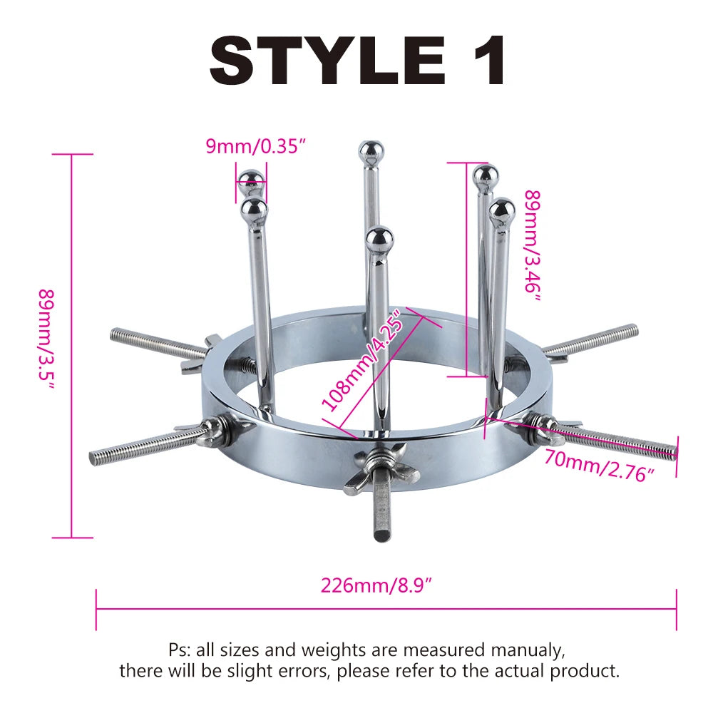 1pcs, Adjustable Huge Stainless Steel Anal Dilator Metal Vaginal Speculum Fisting Vaginal Dilator Anal Training Adult Sex Toys