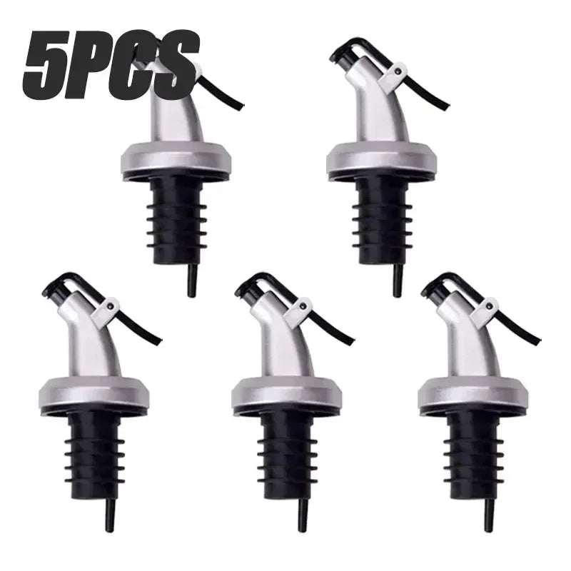 1-5PCS Oil Bottle Stopper Lock Plug Seal Leak-proof Nozzle Sprayer Oil Bottle Stopper Cap Liquor Dispenser Wine Pourer Gadgets