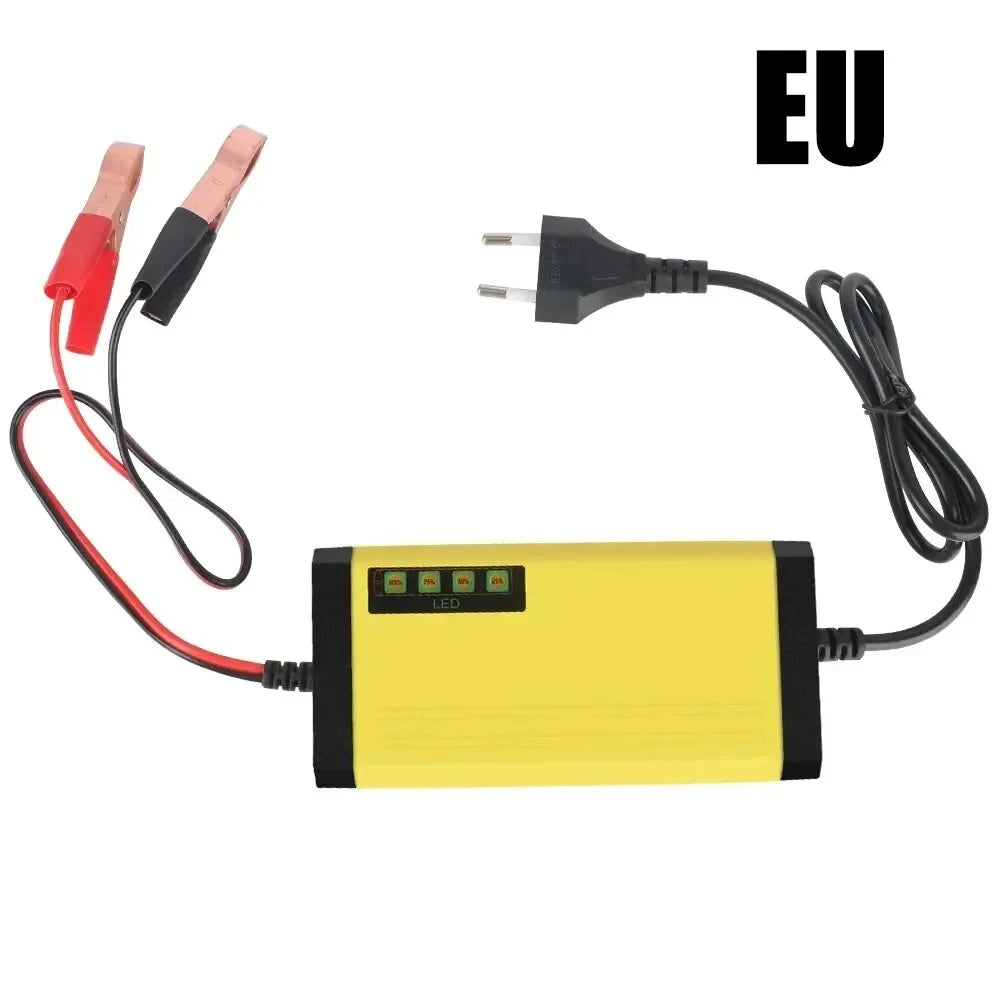 Car Battery Charger 12V 2A 220V Power Puls Repair Charger Wet Dry Lead Acid Battery LED Display Moto Truck Battery Charger