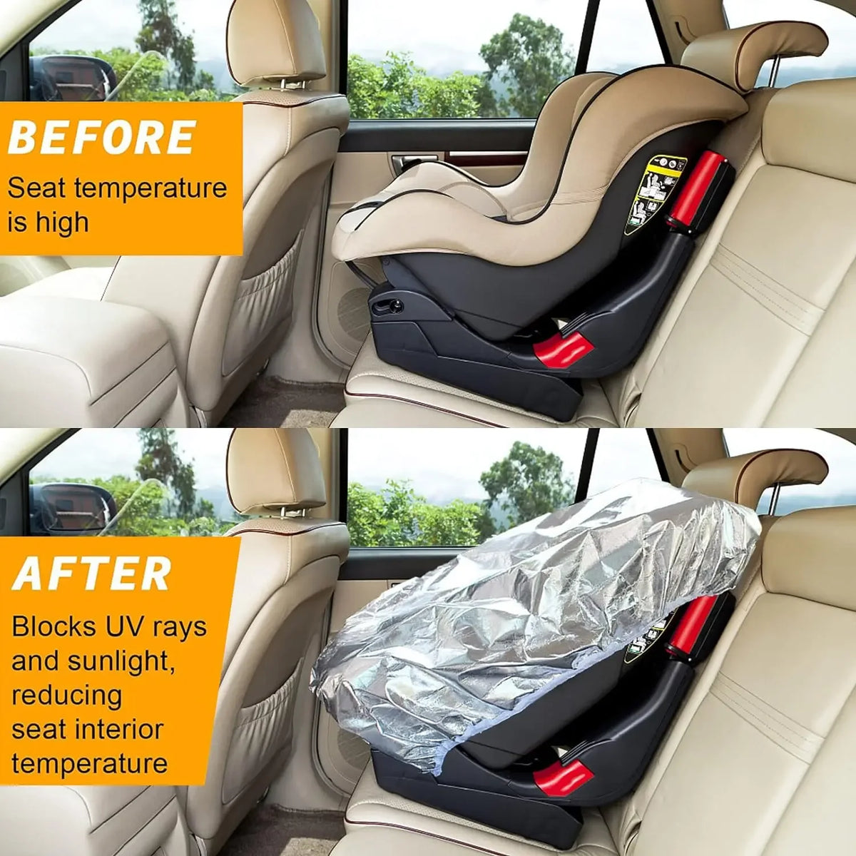 1PC Baby Car Seat Sun Shade Cover Blocks Out Heat & Sun UV Covers Universal Baby Travel Accessories Cool Shade